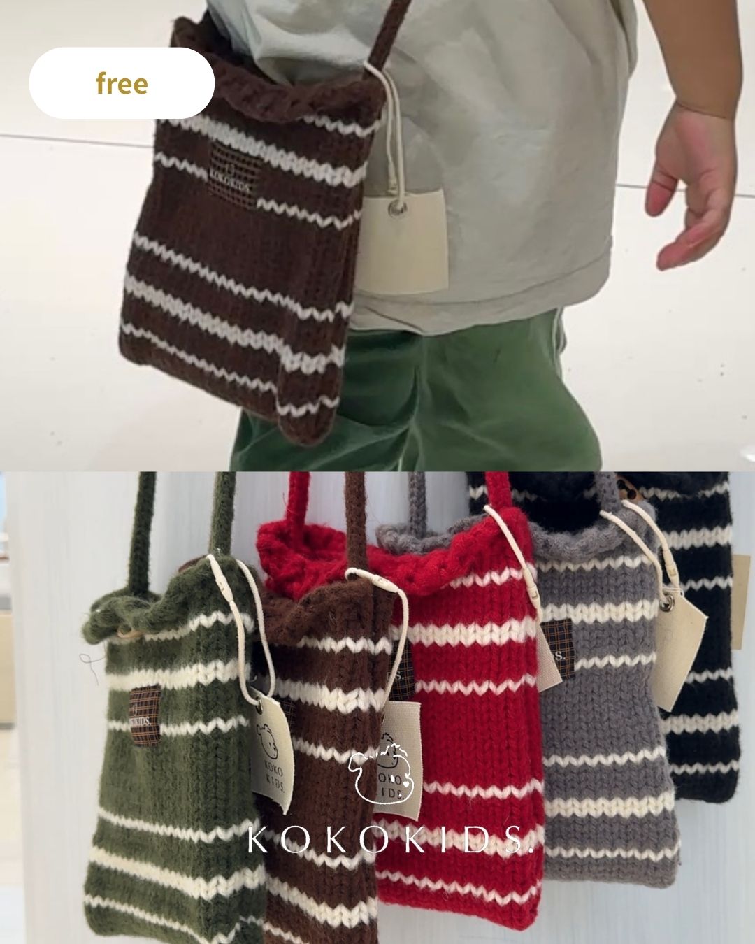 toggle knit pochette
