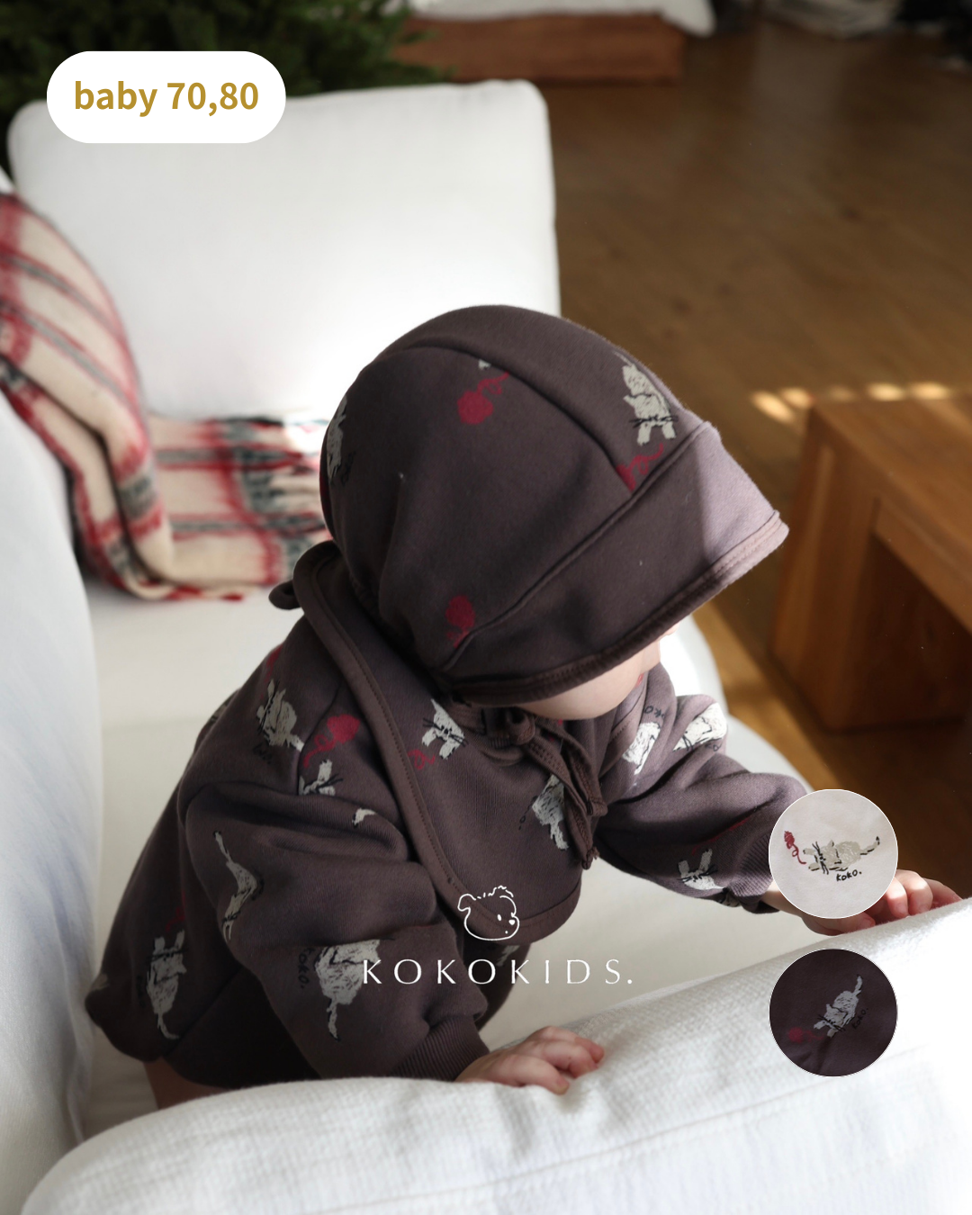 kitty pattern rompers / bib / bonnet