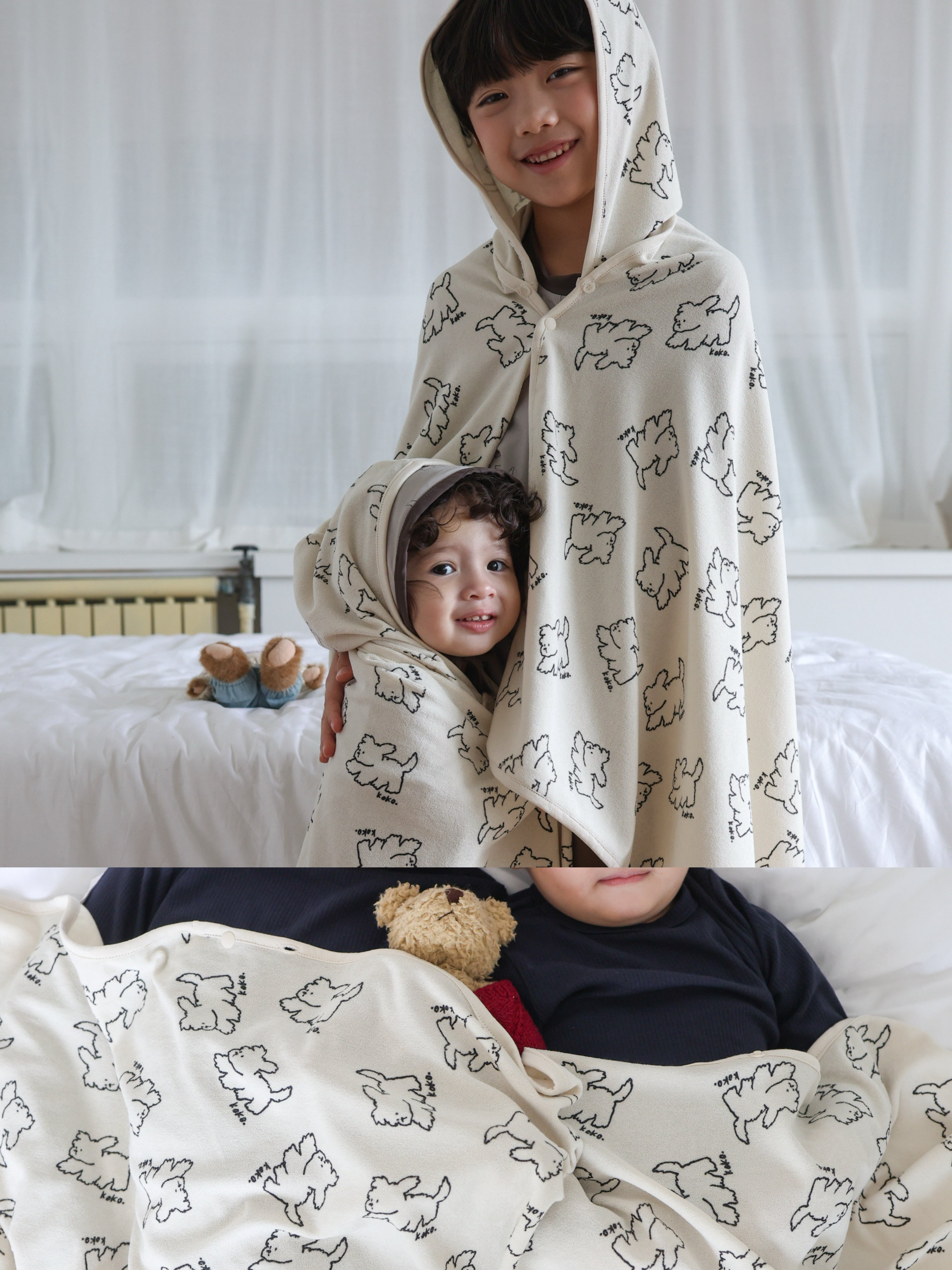 puppy pile hood blanket – KOKOKIDS