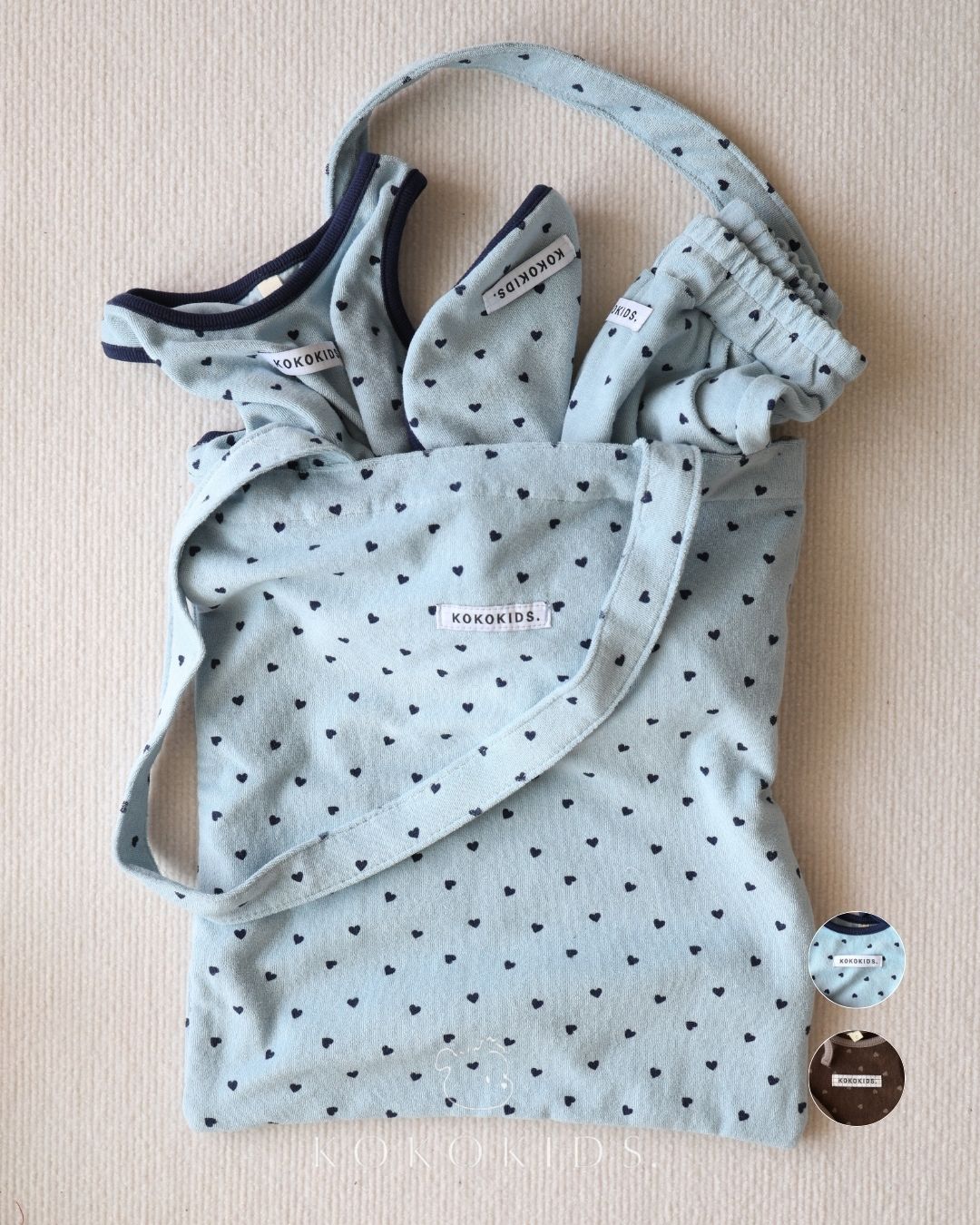 chocomint pile tote bag