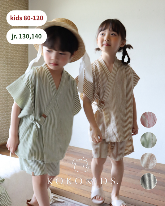 koko jinbei set up / stripe