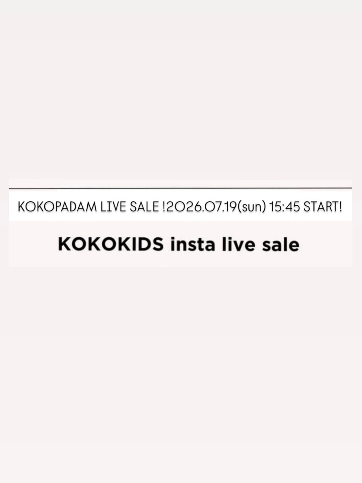LIVE SALE ご決済ページ 7/19