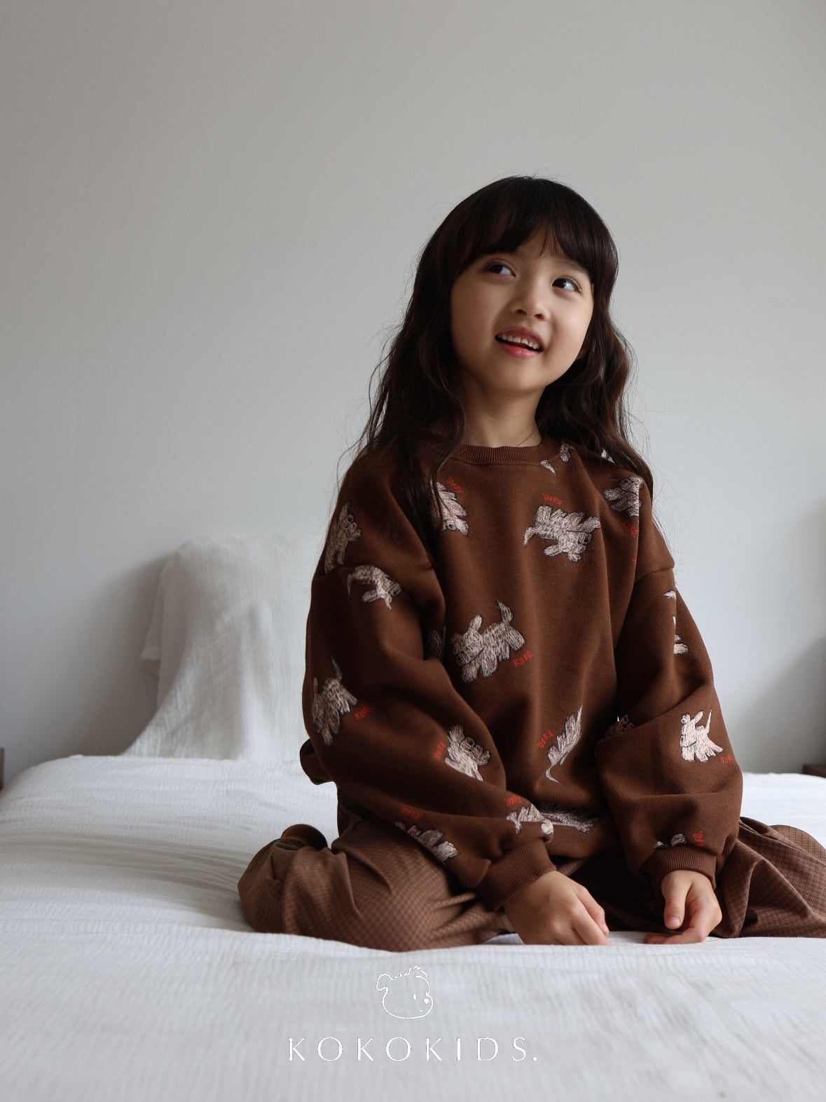 puppy pattern mtm / kids,Jr,mom