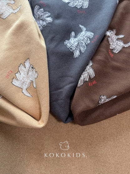 puppy pattern mtm / kids,Jr,mom