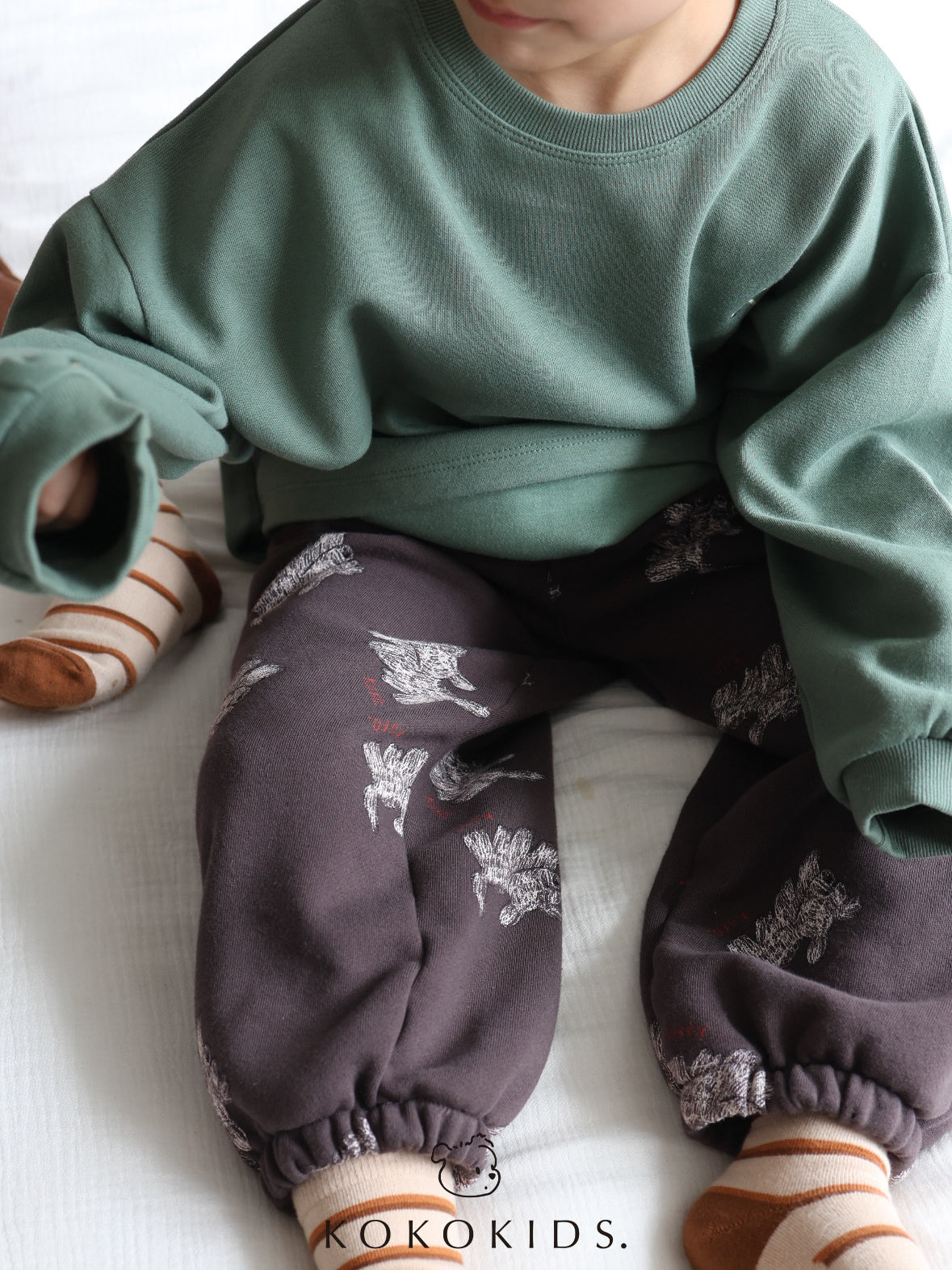 puppy pattern jogger pants / kids,Jr,mom