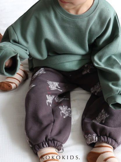 puppy pattern jogger pants / kids,Jr,mom