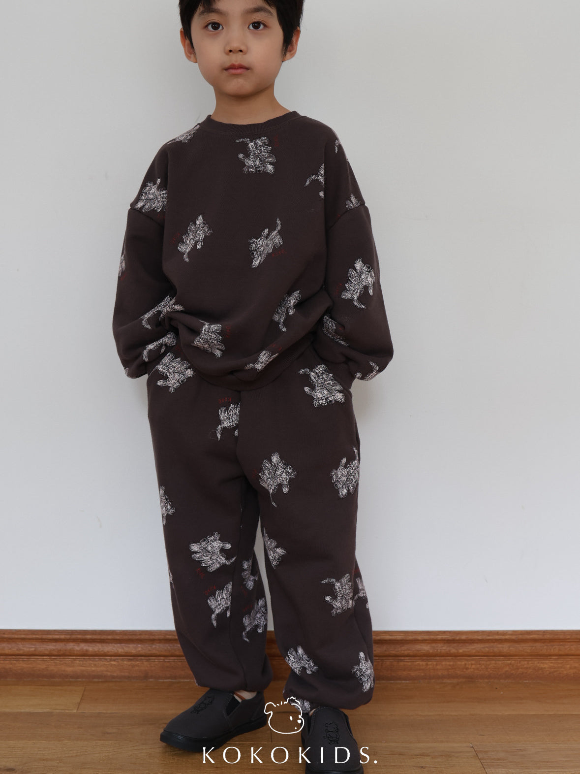 puppy pattern mtm / kids,Jr,mom