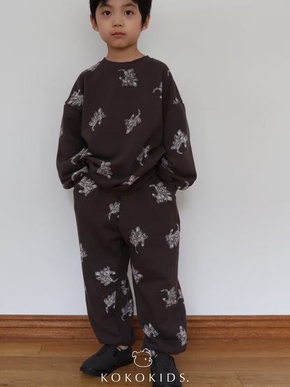 puppy pattern mtm / kids,Jr,mom