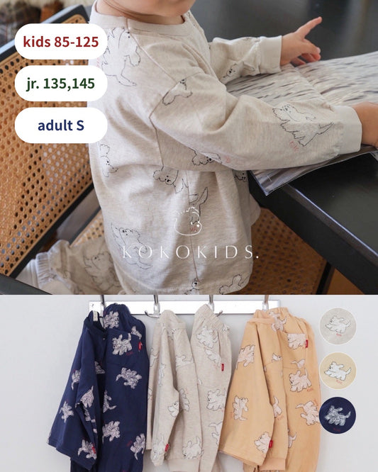 puppy pattern long T