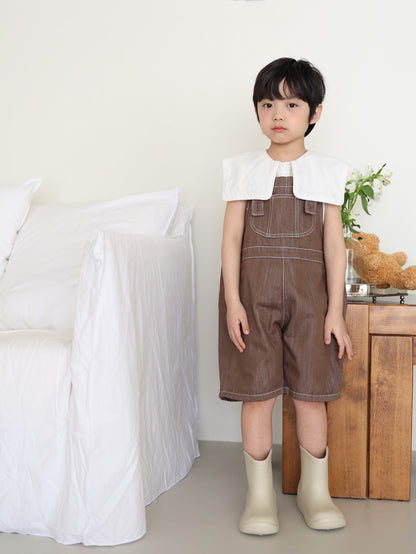 sailor nosleeve blouse