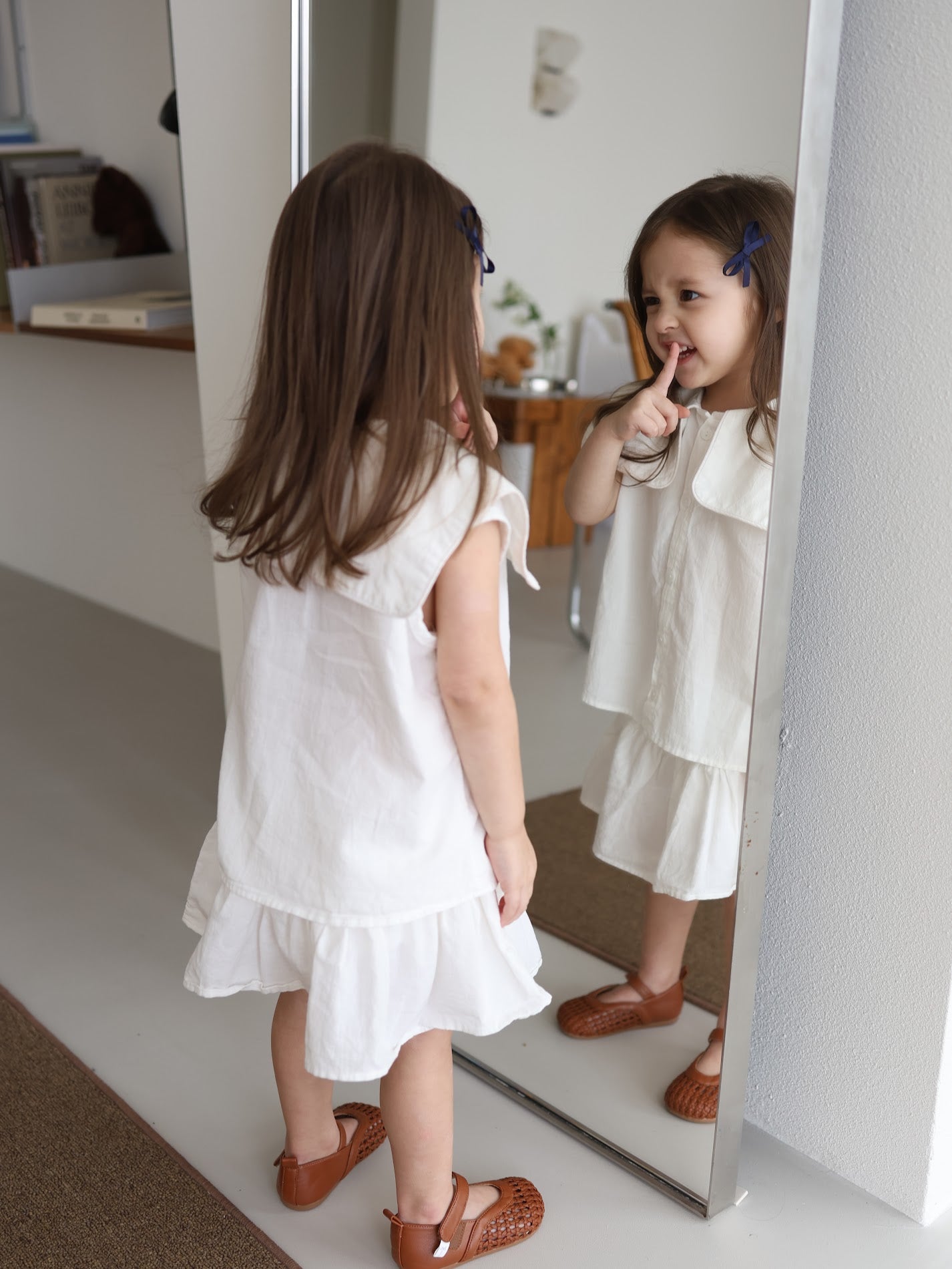 sailor nosleeve blouse