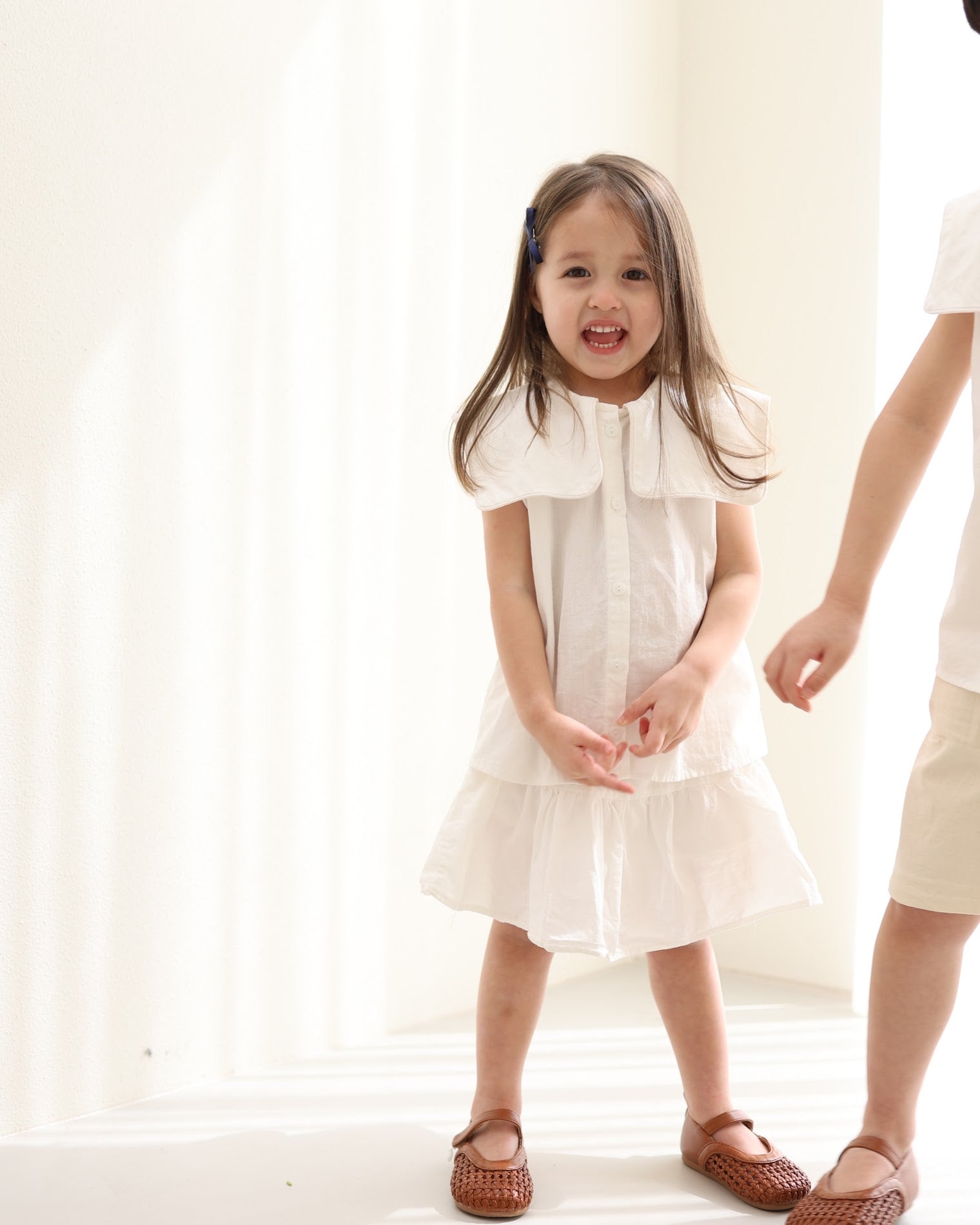 sailor nosleeve blouse