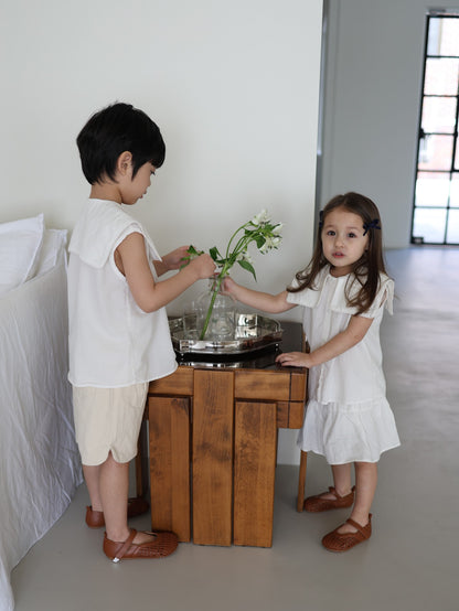 sailor nosleeve blouse