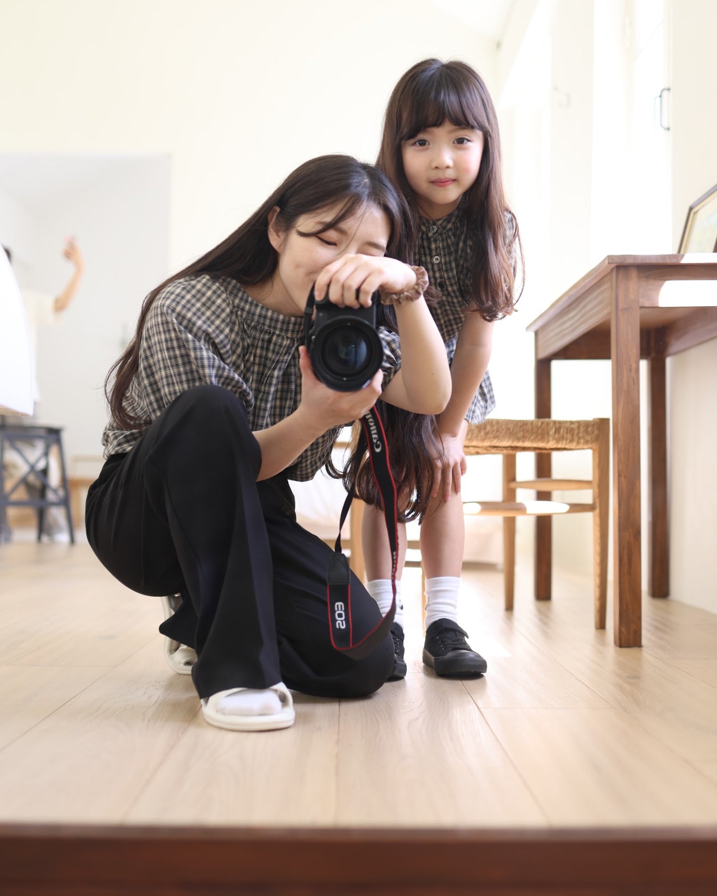 25ss check half blouse / kidsJr大人