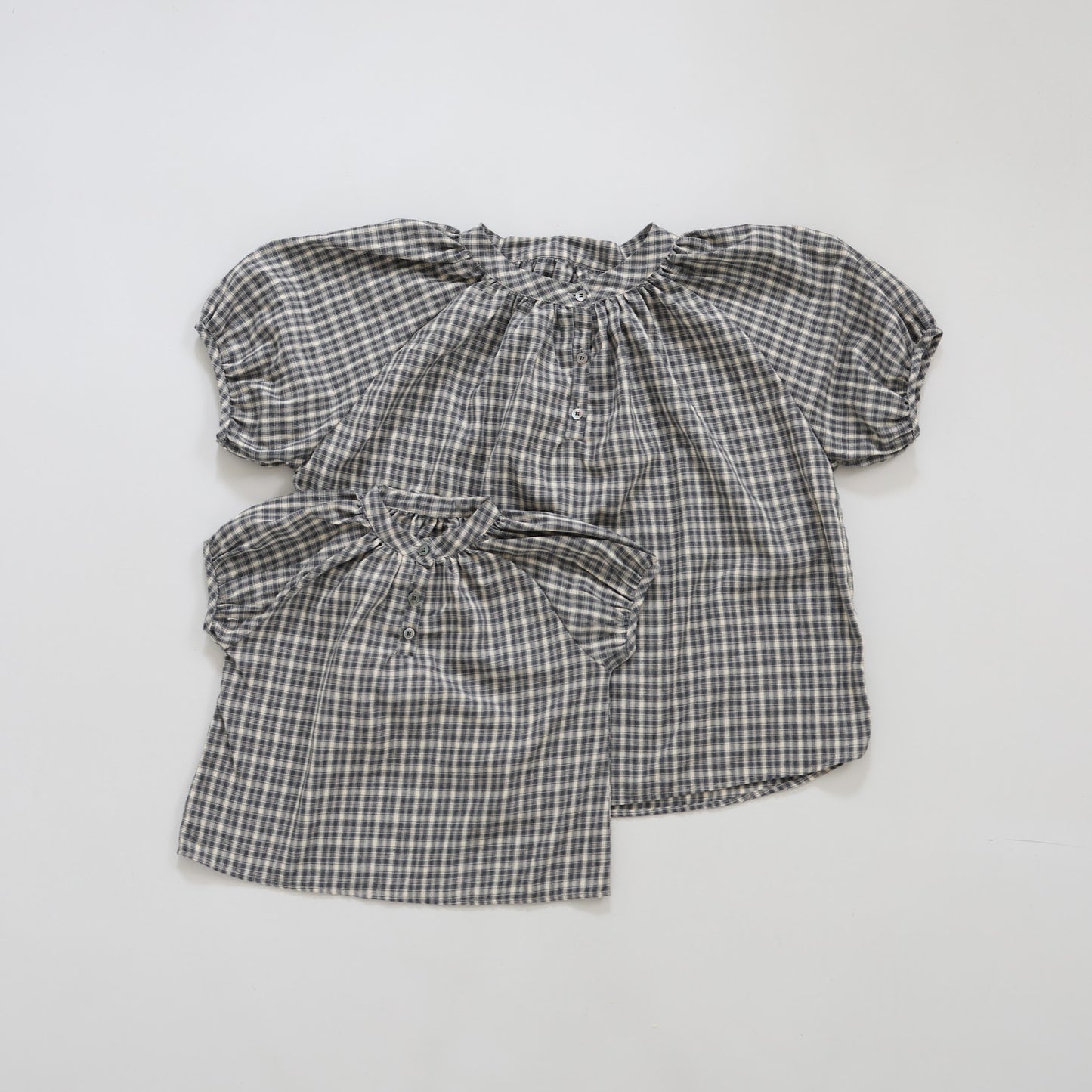 25ss check half blouse / kidsJr大人