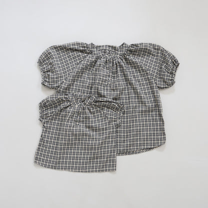 25ss check half blouse / kidsJr大人