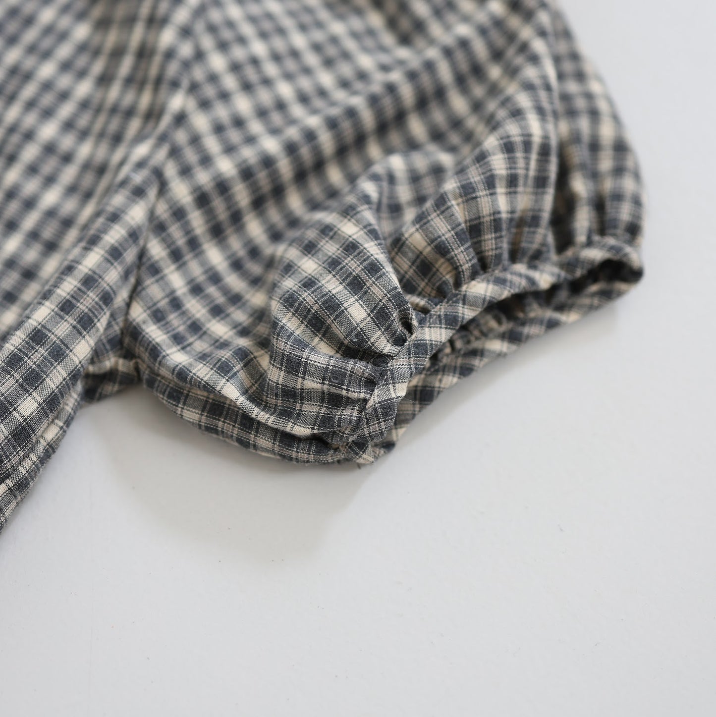 25ss check half blouse / kidsJr大人