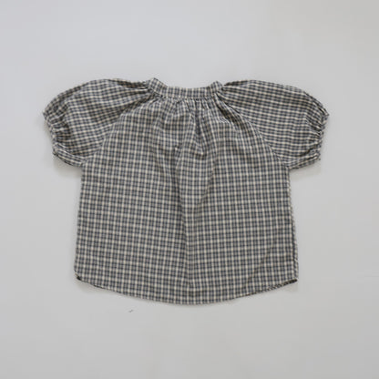 25ss check half blouse / kidsJr大人