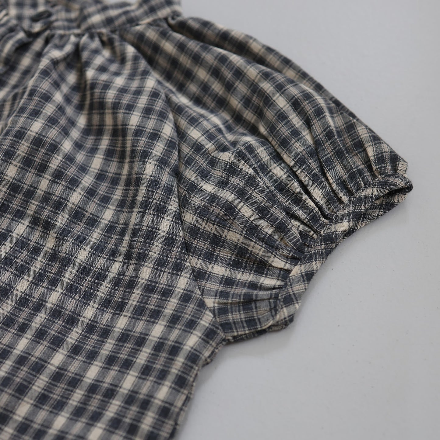 25ss check half blouse / kidsJr大人