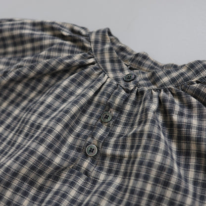 25ss check half blouse   kidsJr大人