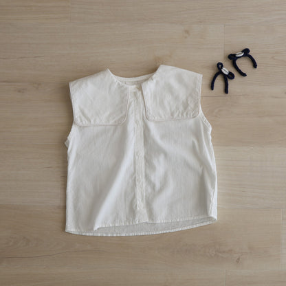 sailor nosleeve blouse