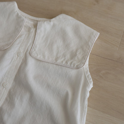 sailor nosleeve blouse