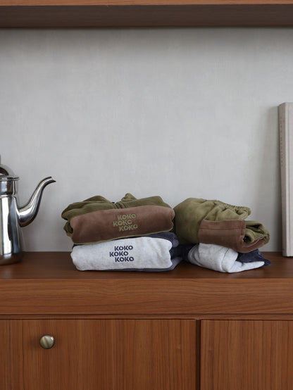 velours half zip set up