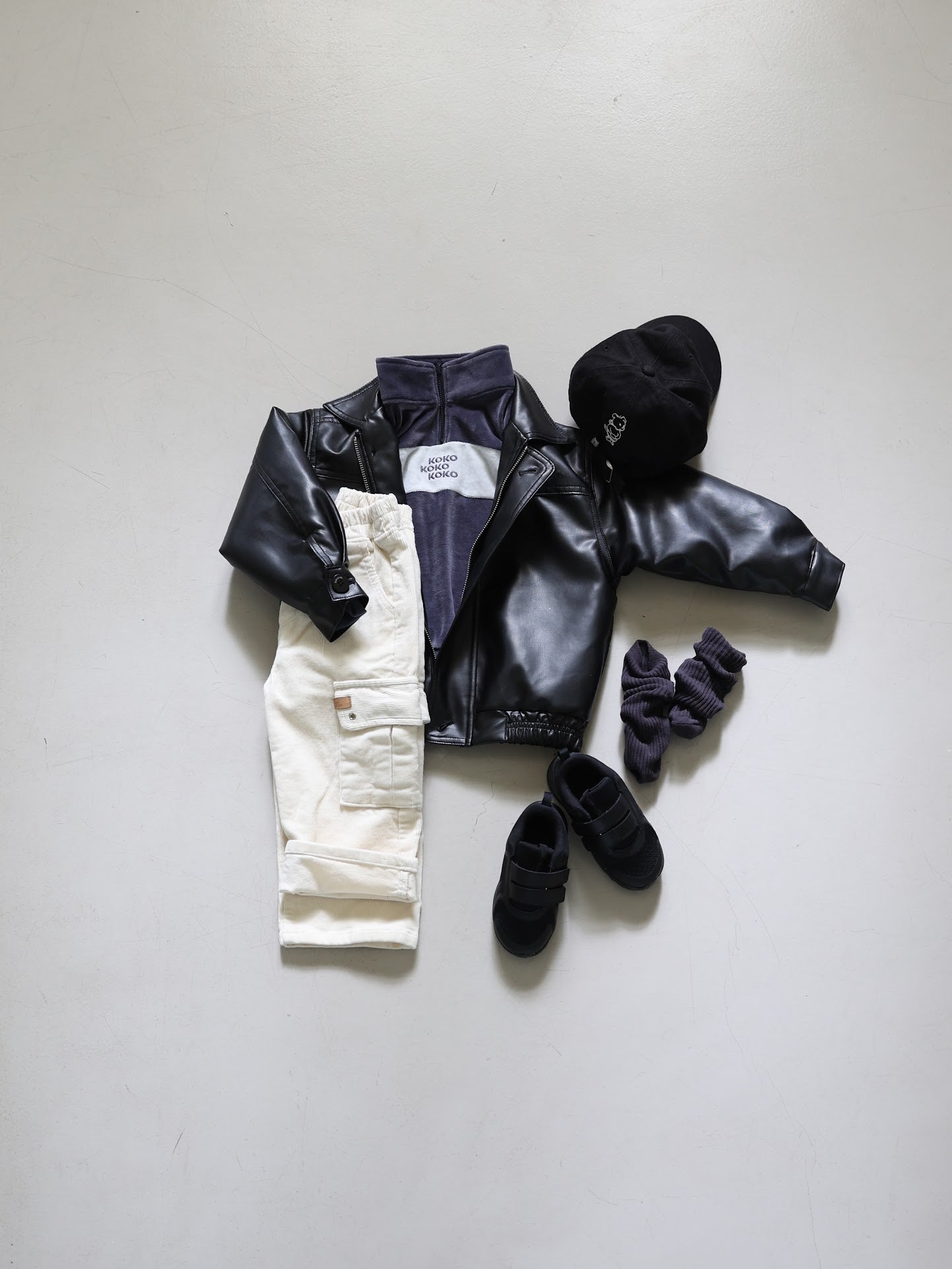 velours half zip set up