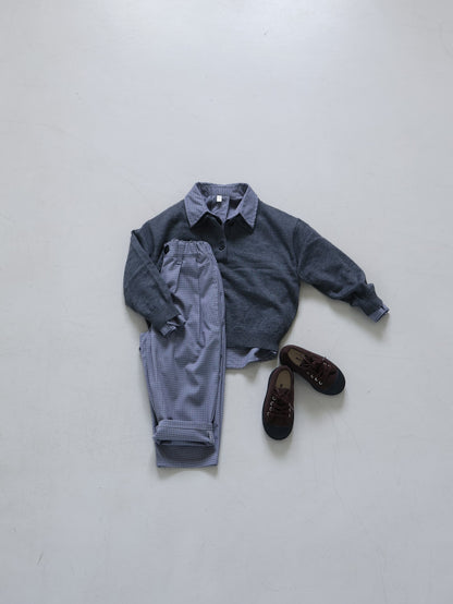 clover collar knit tops