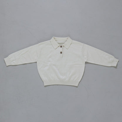 clover collar knit tops