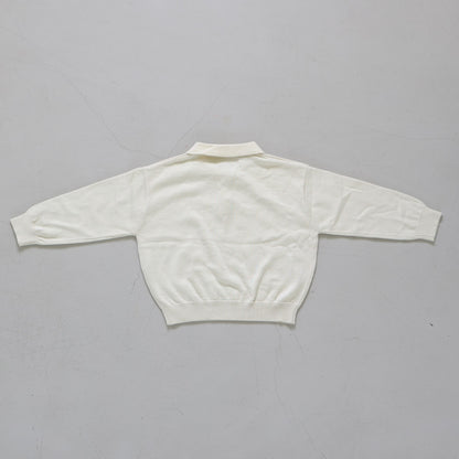 clover collar knit tops