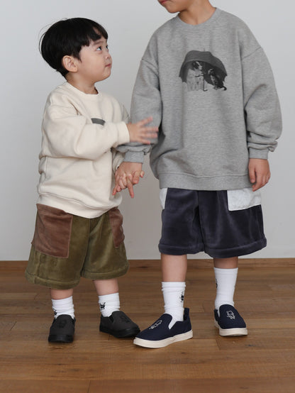 velours half zip set up