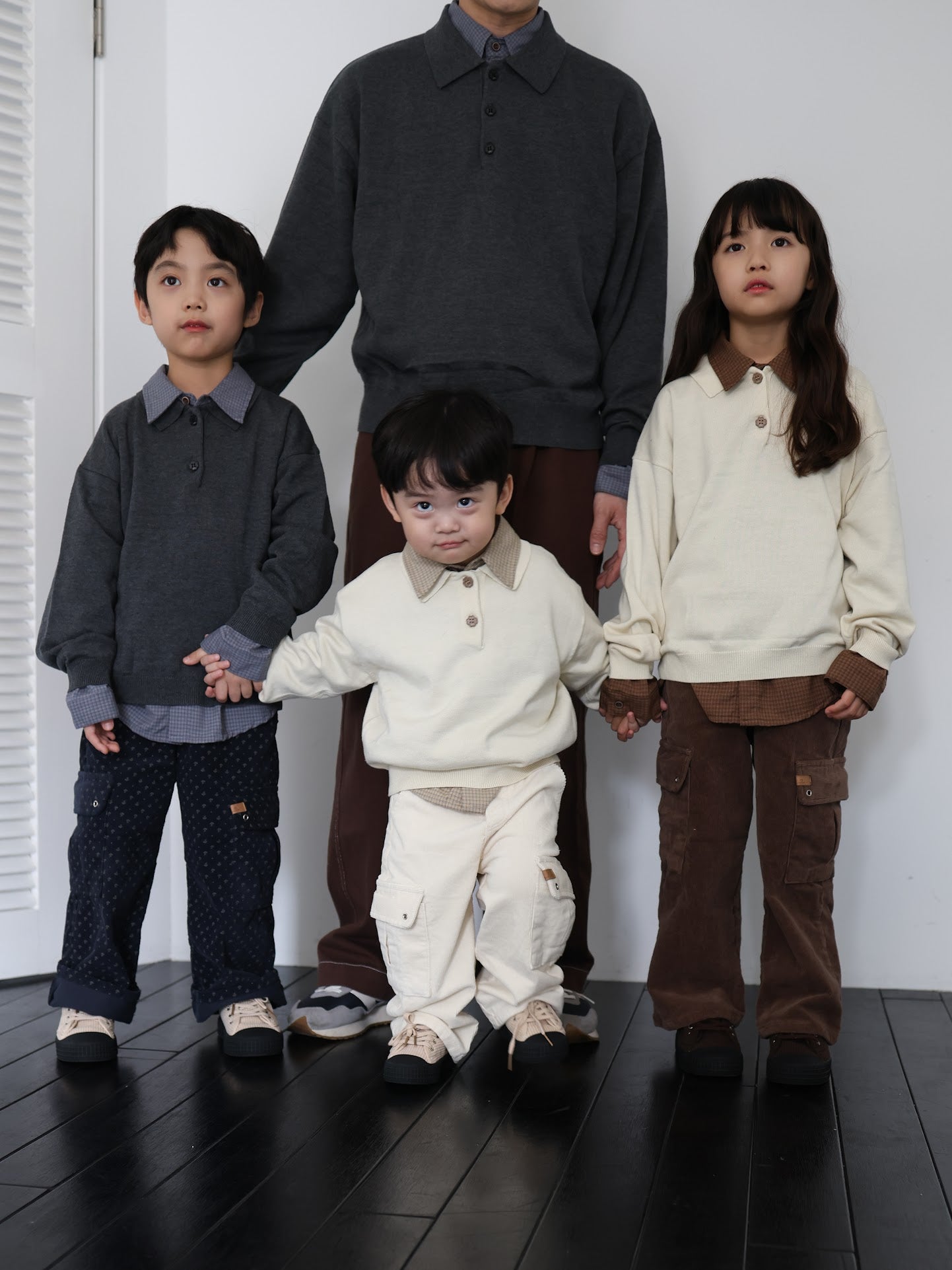 clover collar knit tops