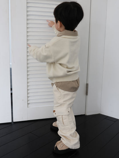 clover collar knit tops