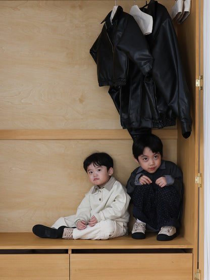 clover collar knit tops