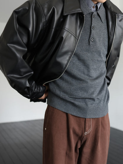 lambskin eco leather jacket