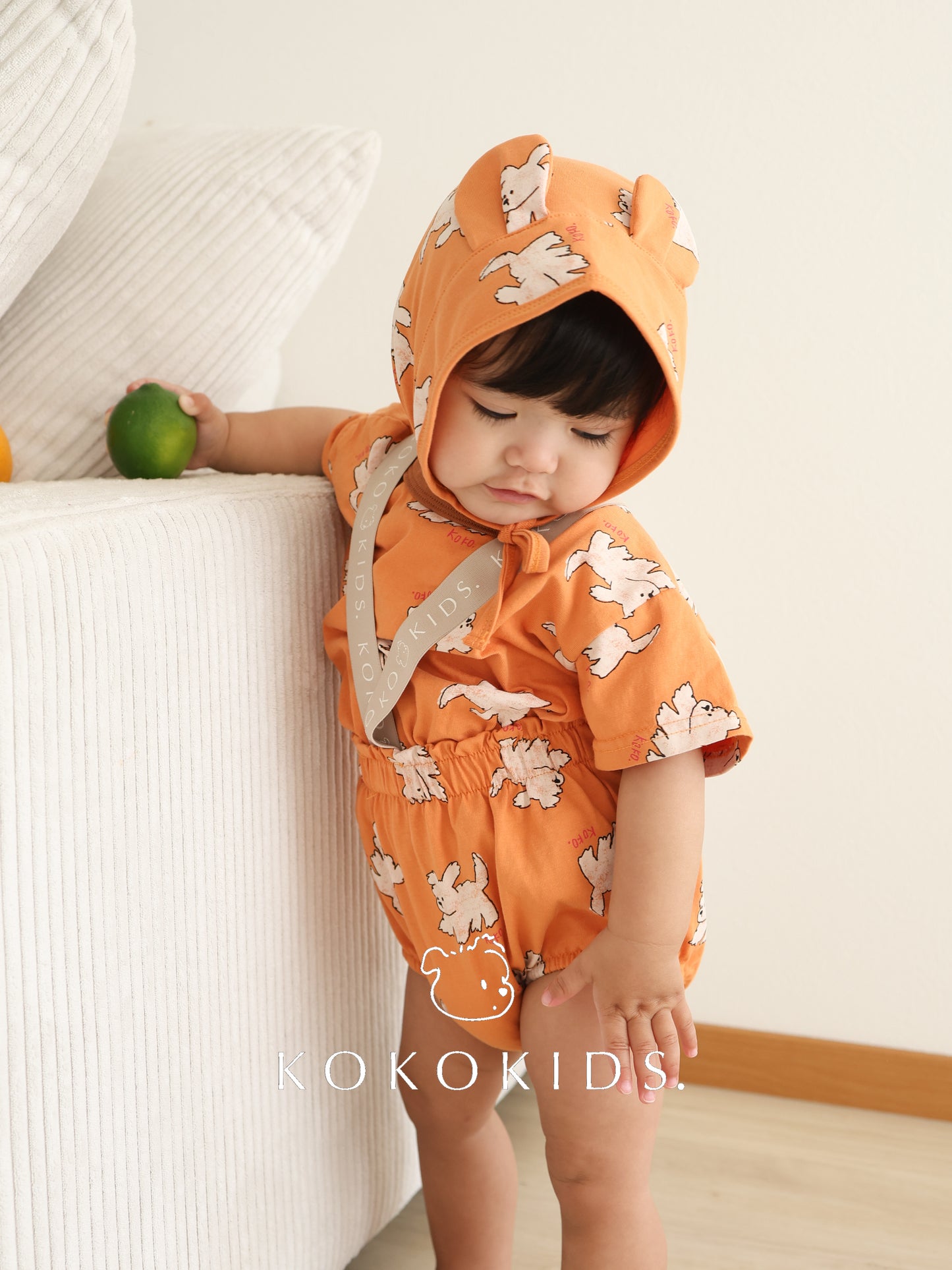 puppy baby sus bloomer / bib / bonnet