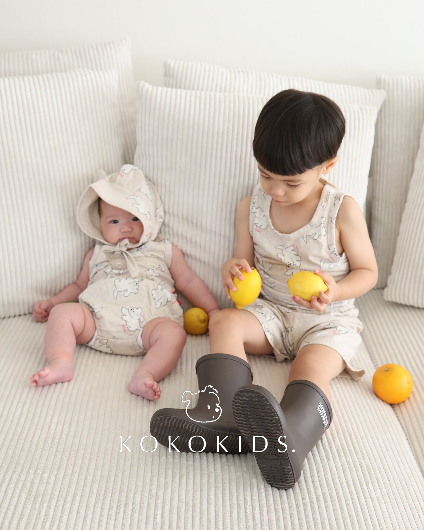 puppy baby sus bloomer / bib / bonnet