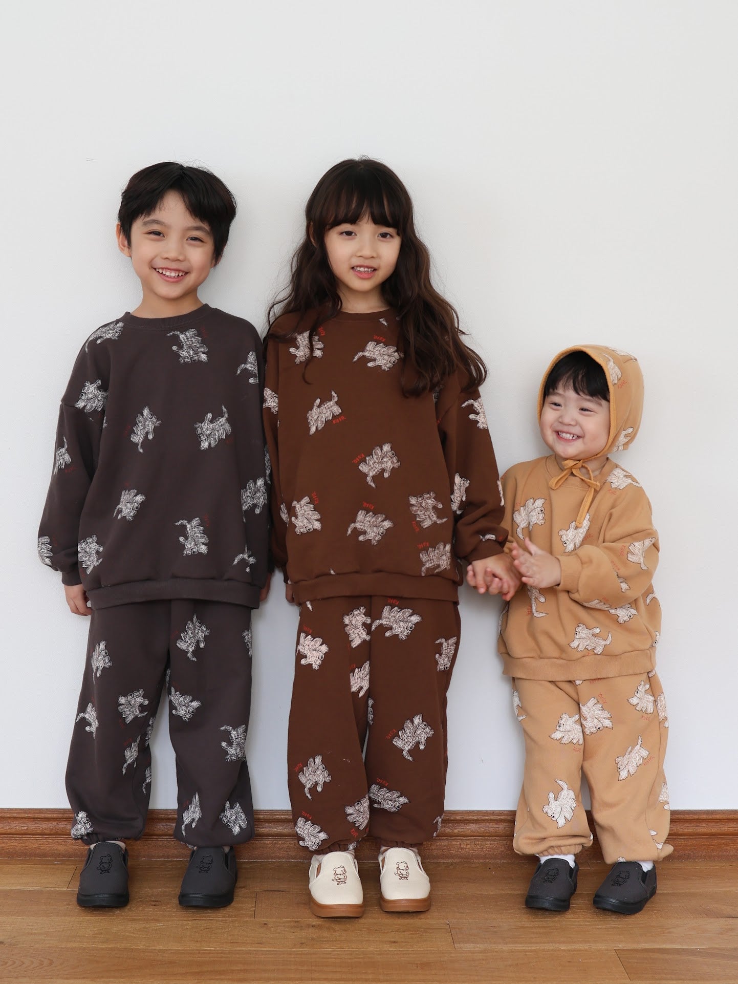 puppy pattern mtm / kids,Jr,mom