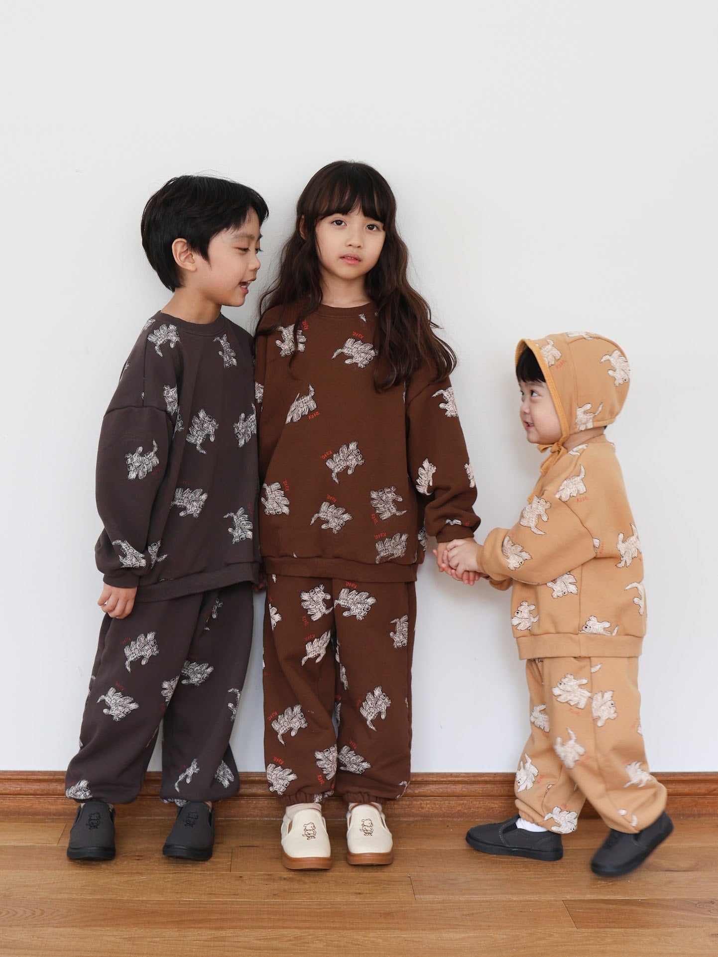 puppy pattern mtm / kids,Jr,mom