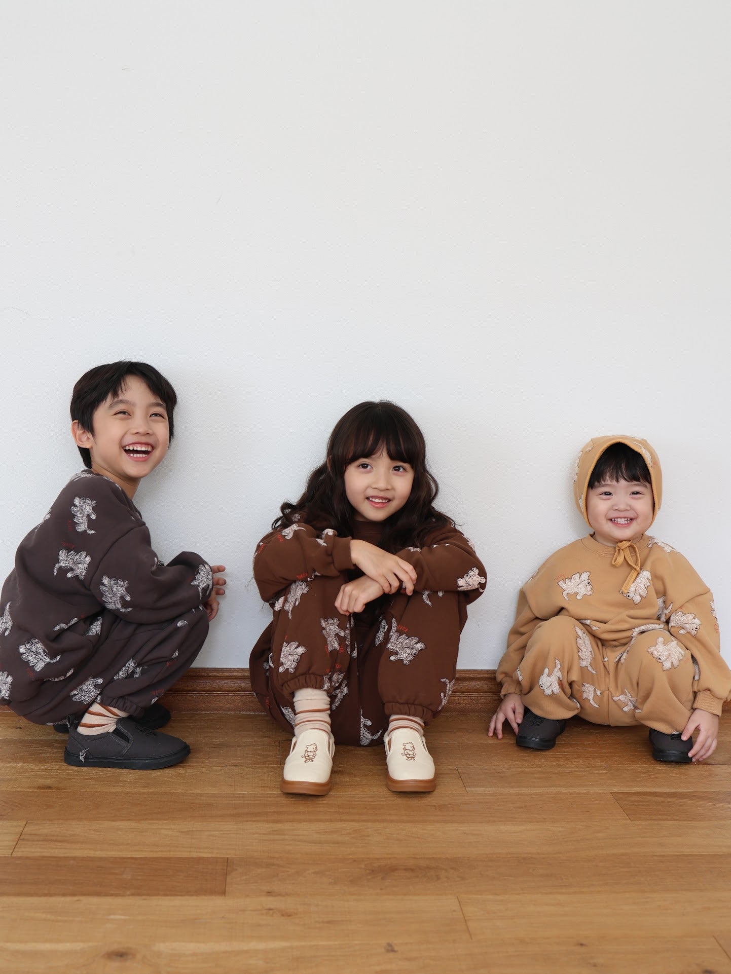 puppy pattern jogger pants / kids,Jr,mom