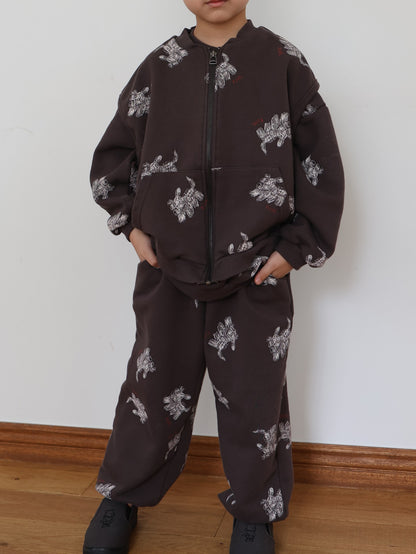 puppy pattern vest / kids,Jr