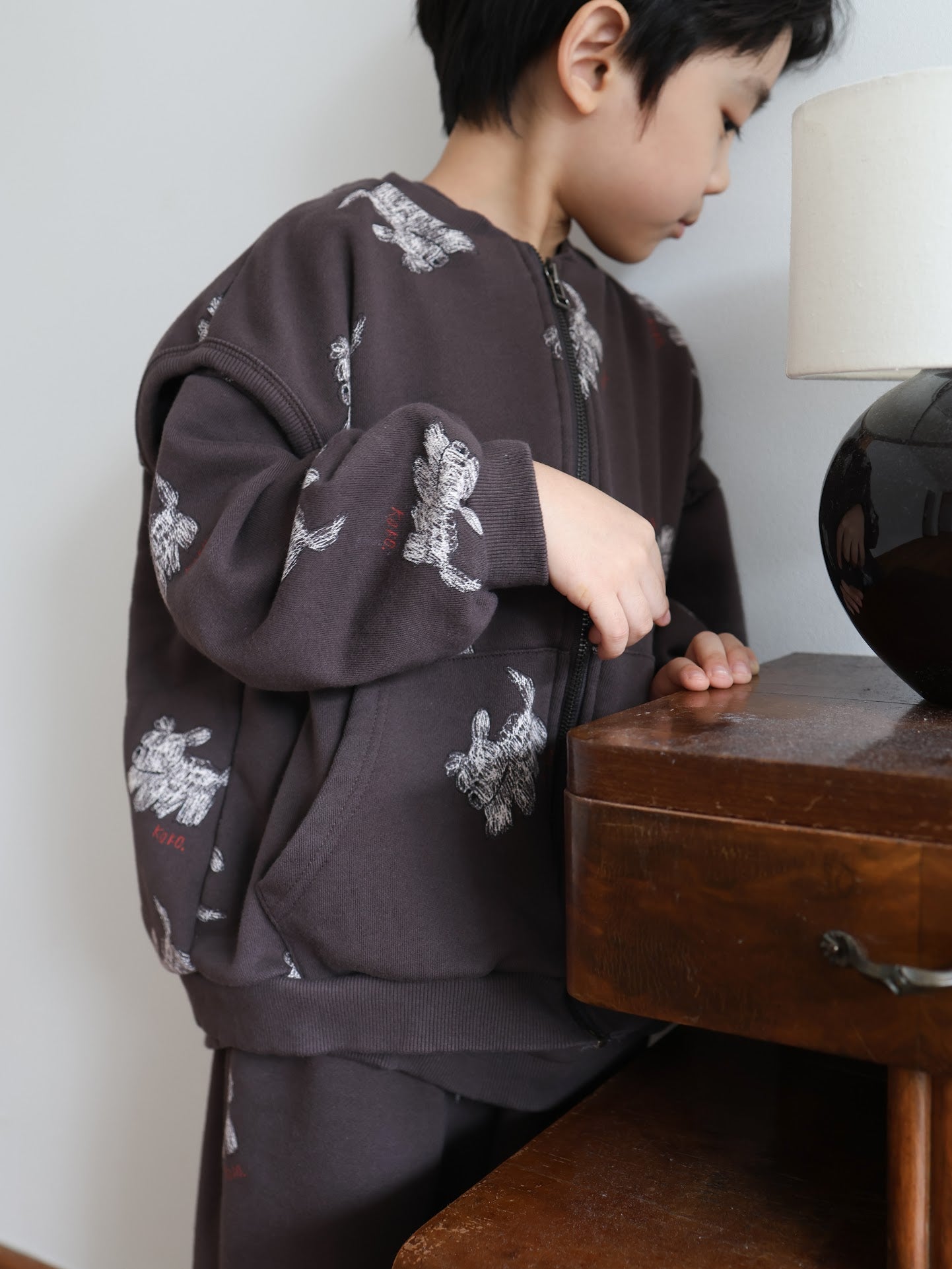 puppy pattern mtm / kids,Jr,mom