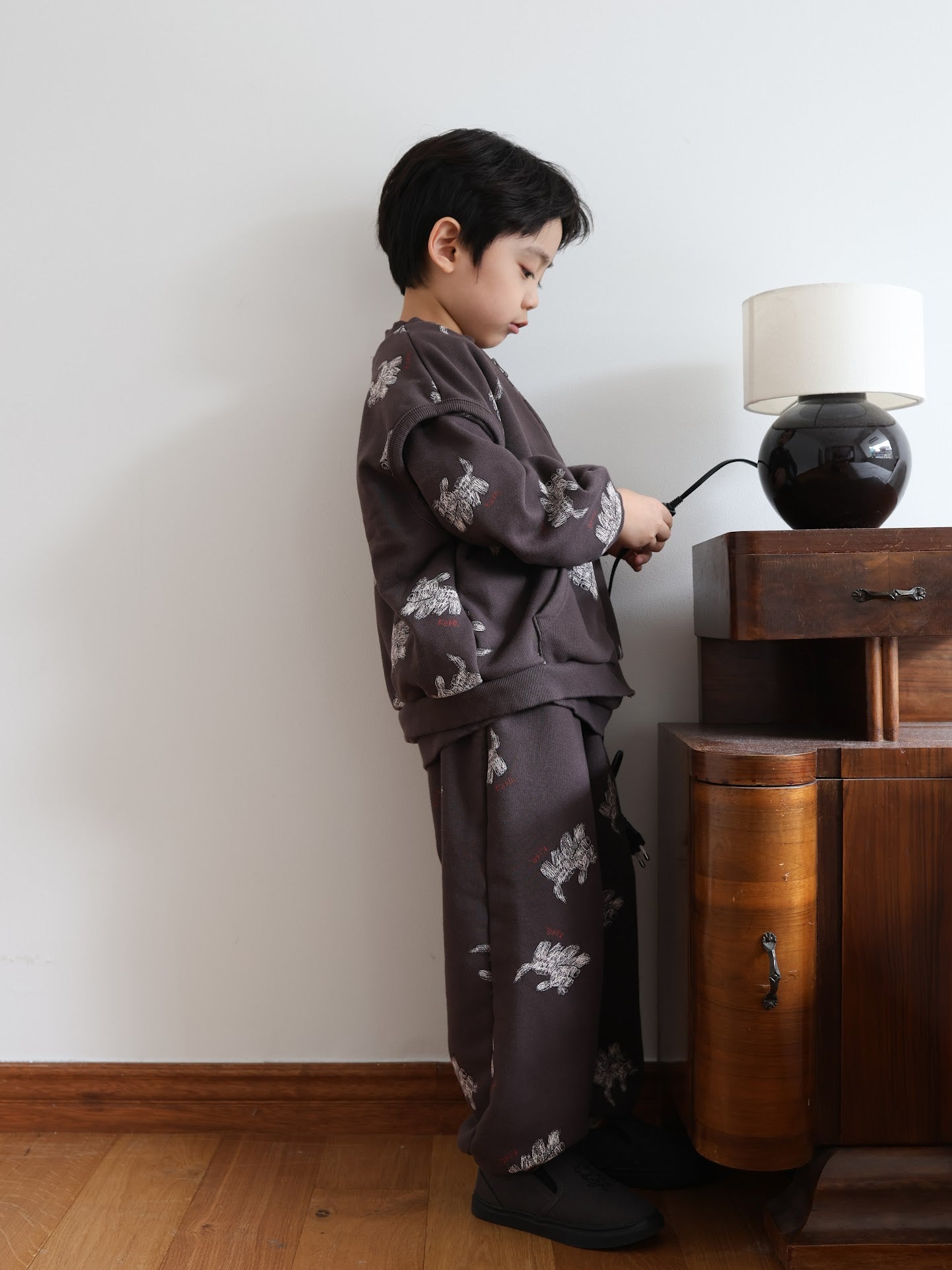 puppy pattern mtm / kids,Jr,mom