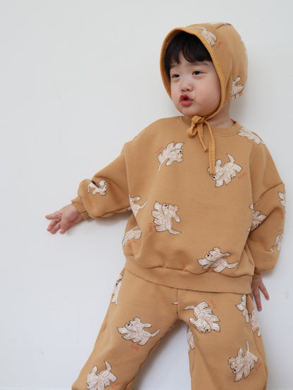 puppy pattern jogger pants / kids,Jr,mom