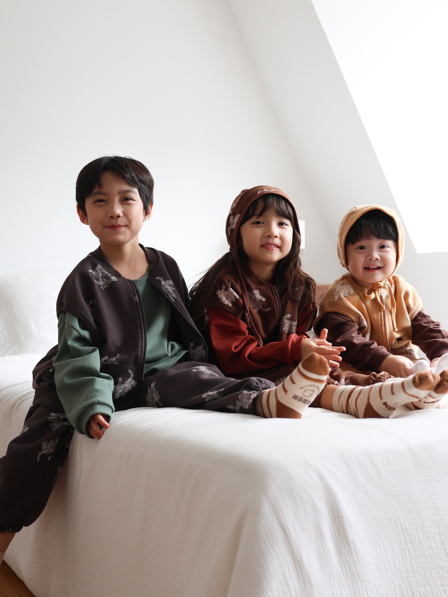 puppy pattern vest / kids,Jr