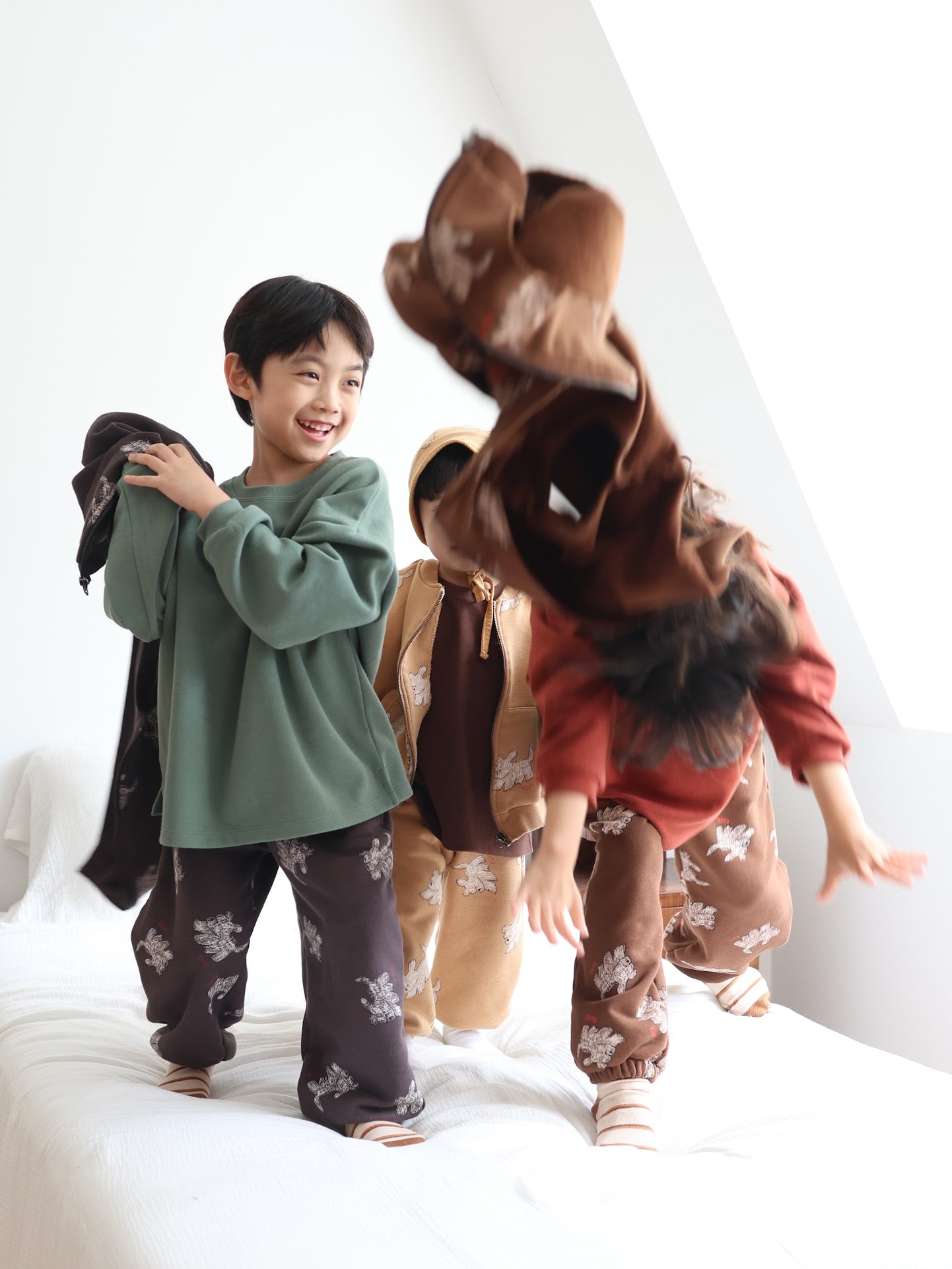 puppy pattern vest / kids,Jr