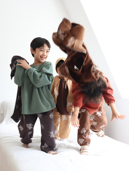 puppy pattern vest / kids,Jr