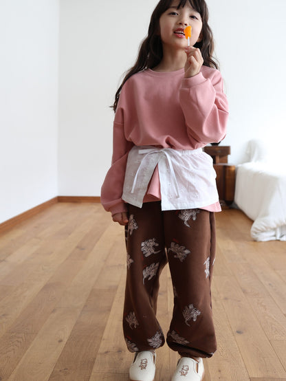 puppy pattern jogger pants / kids,Jr,mom