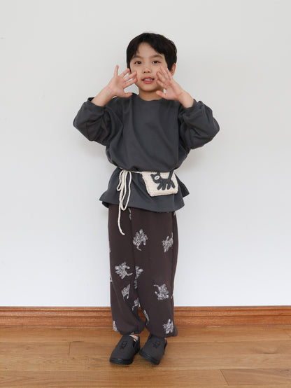 puppy pattern jogger pants / kids,Jr,mom